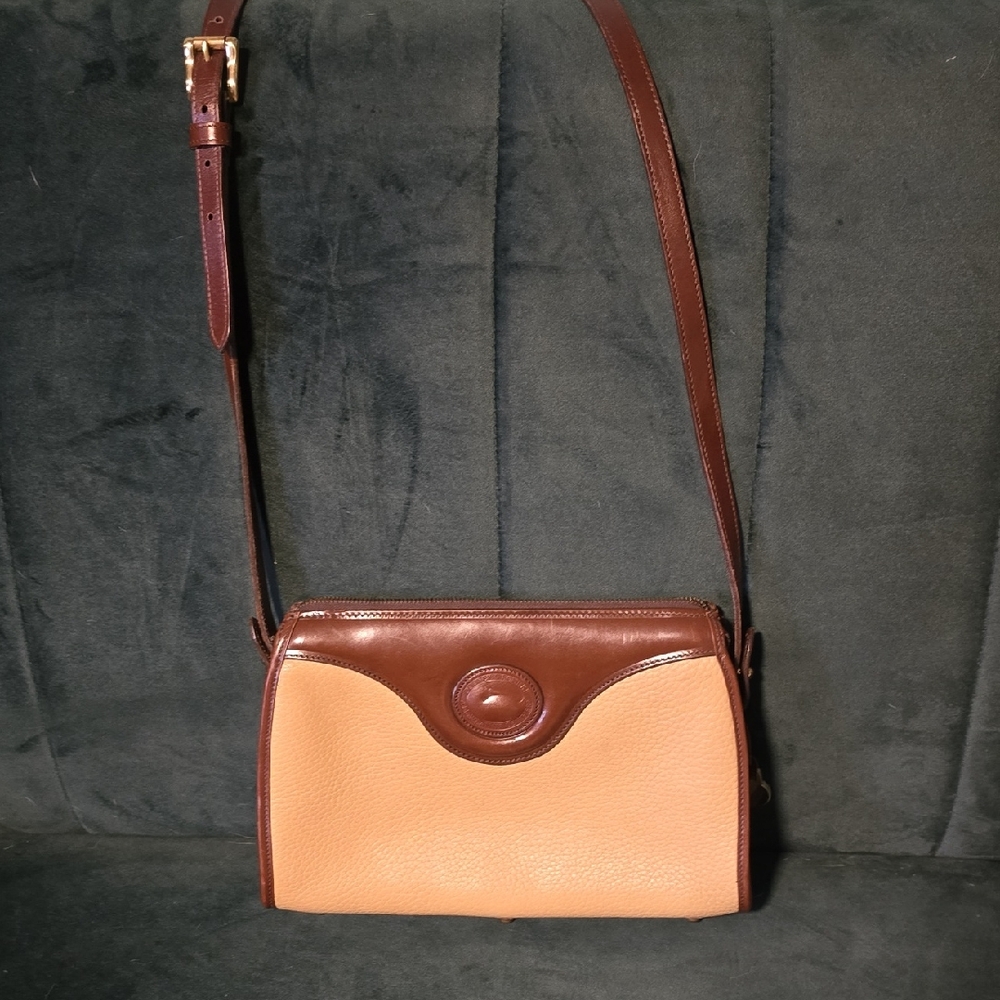 Dooney & Bourke Tan and Brown Crossbody Bag